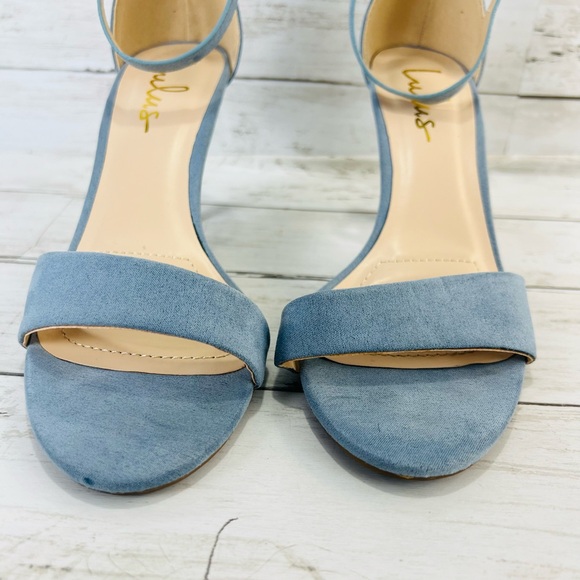 Lulus Light Blue Size 8 Ankle Strap Heels Open Toe. - Picture 9 of 13